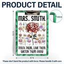 Birth Flower Stained Glass Teacher's Garden Watch Them Grow - Personalized Acrylic Clipboard
