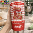 Baking,Christmas,Cozy,Gift For Yourself,Gift For Women,Icon - Birth Flower Stand Mixer With Name For Baking Lovers - Personalized Tumbler