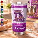Baking,Christmas,Cozy,Gift For Yourself,Gift For Women,Icon - Birth Flower Stand Mixer With Name For Baking Lovers - Personalized Tumbler
