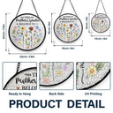 Gift For Yourself,Gift For Women,Gift For Mother,Gift For Grandma - Birth Flower This Grandma's Mom's Garden Belongs - Personalized Stained Glass Window Hanging Suncatcher