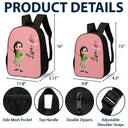Top Market,Adorable,Back To School,Gift For Kids,Vector - Birth Flower & Adorable Kid - Personalized Kids Backpack