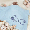 New baby, New Dad, New Mom, Gift For Kids, Happy - Birth Flowers A Mom And Her Baby Forever Linked Together - Personalized Embroidered Knitted Baby Blanket