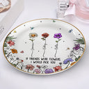 Happy,Gift For Bestie,Old Best friends,Gift For Sisters - Birth Flowers Grow An Old Friend - Personalized Round Ring Dish