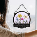 Happy, Gift For Bestie, Old Best friends, Gift For Sisters - Birth Flowers Grow An Old Friend - Personalized Window Hanging Suncatcher Ornament