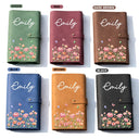 Gift For Women,Gift For Men,Gift For Yourself,Happy,Travel - Birth Month Flower Watercolor Blooming In Love - Personalized Leather Cable Bag