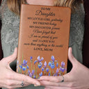 Gift For Yourself, Gift For Women, Happy - Birth Month Flower Watercolor My Daughter Forever - Personalized Leather Journal