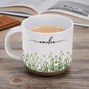 Top Market,Confident,Gift For Yourself,Gift For Women,Icon - Birth Month Flowers In Bloom - Personalized Pottery Mug