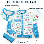 Gift For Grandma,Gift For Mother,Love - Blessed To Be Called Grandma Nana - Personalized Cardigan