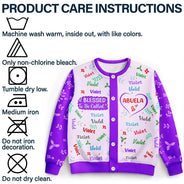 Gift For Grandma,Gift For Mother,Love - Blessed To Be Called Grandma Nana - Personalized Cardigan