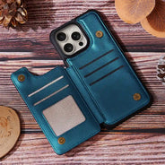 Gift For Grandpa,Gift For Father,Happy - This Grandpa Belongs To - Personalized Leather Flip Wallet Phone Case