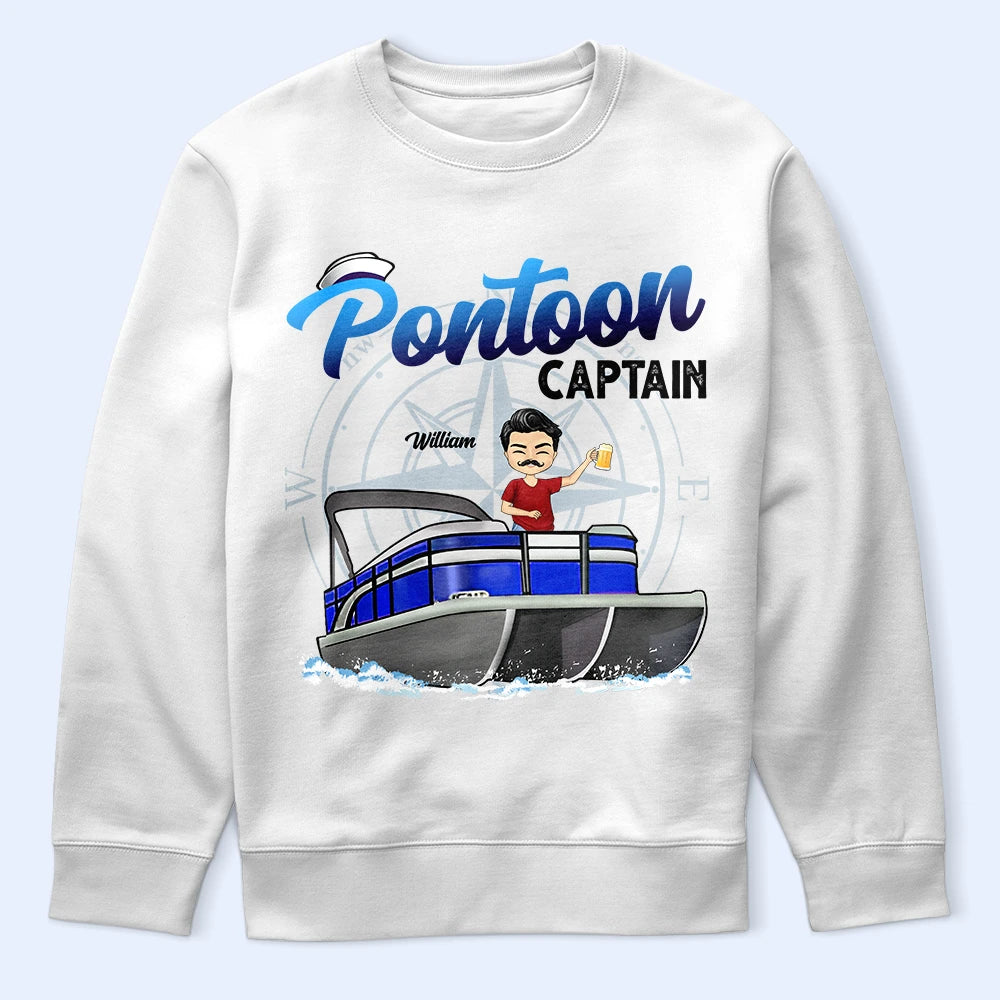 Boating Pontoon Captain - Birthday, Traveling, Cruising Gift For Pontooning Lovers, Beach Lovers, Travelers - Personalized Custom T Shirt