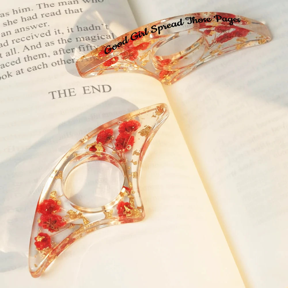 Reading,Gift For Women,Happy - Book Whore Spread Those Pages - Personalized Resin Flower Page Holder
