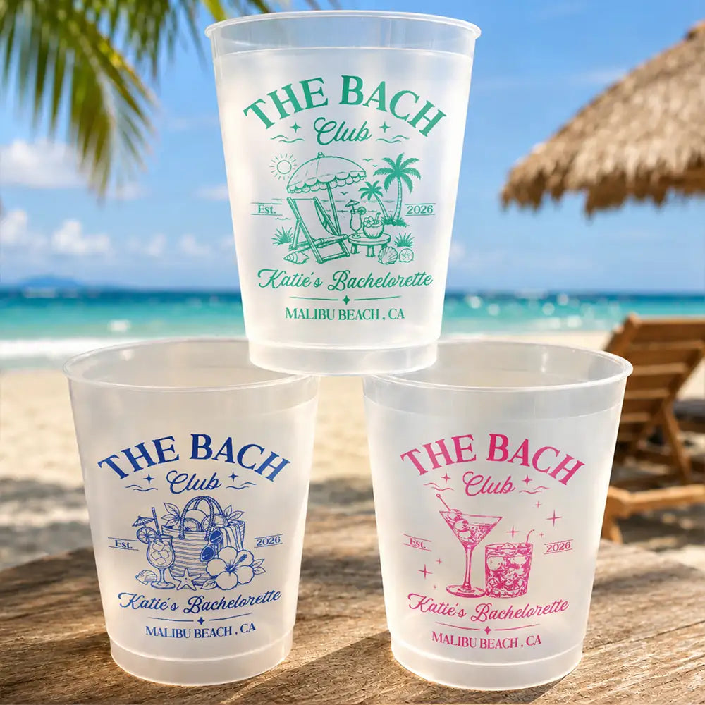 Bride Club Bach Club Bachelorette - Personalized Frosted Cups