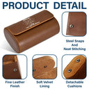 Gift For Brothers,Cousin,Gift For Sibling,Gift For Men,Happy,Icon,Proud - Brothers A Bond That Can't Be Broken - Personalized Leather Watch Case