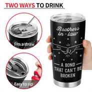 Gift For Brothers, Gift For Sisters, Gift For Sibling, Cousin, Gift For Women, Gift For Men, Happy - Brothers A Bond That Can't Be Broken - Personalized Tumbler