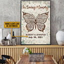 Butterfly Wedding Memorial In Loving Custom Poster