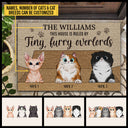 Cat Tiny Furry Overlords Custom Doormat, Funny Cat Doormat, Home Decor, Cat Lovers Gift