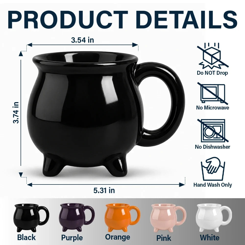Playful,Halloween,Gift For Yourself,Vector - Witch Brew Halloween - Personalized Cauldron Mug