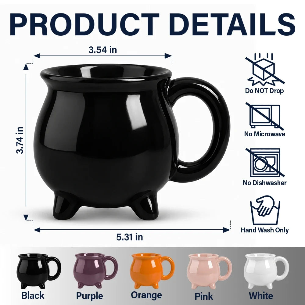 Playful,Halloween,Gift For Yourself,Vector - Witch Brew Halloween - Personalized Cauldron Mug
