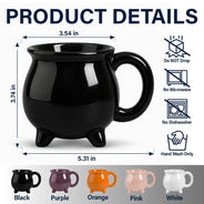 Playful,Halloween,Gift For Yourself,Icon - Witches Brew Halloween Style - Personalized Cauldron Mug