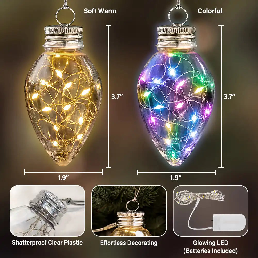 Christmas,Cozy,Family,Icon,Memorial - Christmas Decoration For Family - Personalized Ornament With Name Chili Bulb LED Light