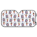 Gift For Mother,Gift For Grandma,Happy,Summer,Gift For Father,Gift For Grandpa,Independence Day,Photo,Icon,Humorous - Custom Photo Stars & Stripes Best Dad Mom Grandpa Grandma Ever - Personalized Auto Sunshade