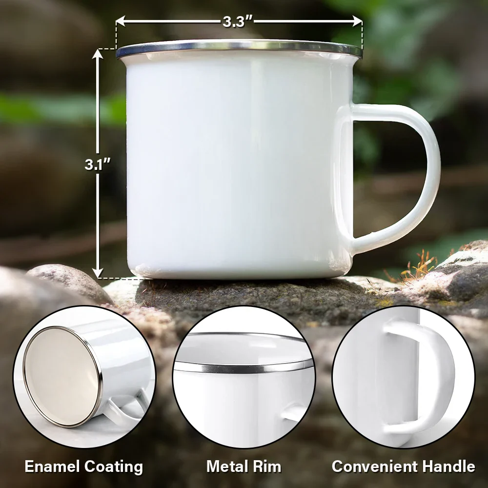 Funny,Retirement,Parents,Gift For Yourself,Gift For Women,Gift For Men,Gift For Grandparents,Gifts For Colleagues,Camping,Campsite - Every Sip Tastes Like It's Not My Problem Anymore Camping Retirement - Personalized Enamel Mug