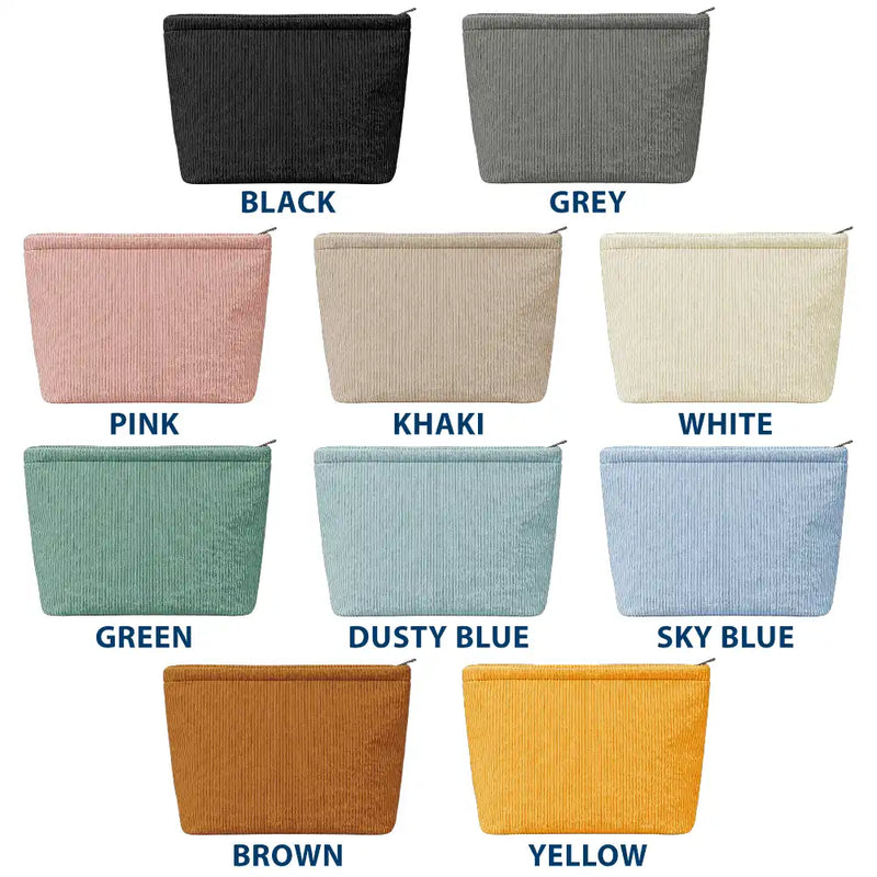 Travel,Humorous,Gift For Yourself,Summer,Gift For Women,Vector - All My Travel Crap - Personalized Corduroy Makeup Bag