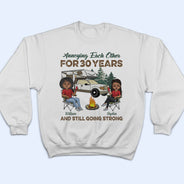 Annoying Each Other Husband Wife Camping - Couple Gift - Personalized Custom Hoodie