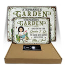 And Into The Garden I Go Gardening Gender - Garden Sign - Personalized Custom Classic Metal Signs