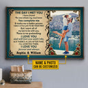 Custom Photo Couple Husband Wife The Day I Met Photo Gift Custom Poster, Wall Pictures, Wall Art, Wall Decor