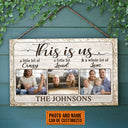 Custom Photo Family Couple Husband Wife This Is Us Photo Gift Custom Wood Rectangle Sign, Anniversary, Wall Pictures, Wall Art, Wall Decor