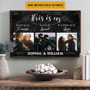 Custom Photo Motorcycling Couple Husband Wife This Is Us Photo Gift Custom Poster, Anniversary, Wall Pictures, Wall Art, Wall Decor