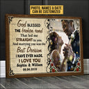 Custom Photo Couple Husband Wife God Blessed The Broken Road Photo Gift Custom Canvas, Wedding Gift, Anniversary, Wall Pictures, Wall Art, Wall Decor