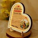 Gift For Couples,Gift For Husband,Gift For Wife,Gift For Girlfriend,LGBT,Love - Custom Photo Calendar The Day It All Began - Personalized LED Light Wooden Plaque