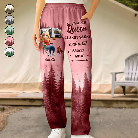 Camper Queen Classy Sassy - Personalized Pajama Pants