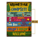 Camping Proudly Serving Custom Classic Metal Signs, Camping Decoration, Camping Gift