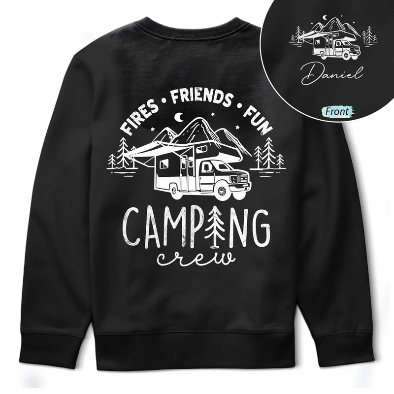 Gift For Bestie, Humorous, Summer, Icon - Camping Crew Fires Friends Fun - Personalized T Shirt