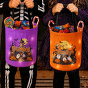 Top Market,Adorable,Halloween,Gift For Kids,Icon - Candy Bag For Kids Haunted Places Ghost Custom Name - Personalized Glowing Halloween Basket