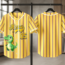 Back To School, Gift For Kids, Playful, Icon - Cartoon Dinosaur Vehicles For Kids - Personalized Baseball Jersey Shirt