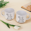 Top Market,Romantic,Gift For Couples,Icon - Carved Initials In A Heart Tree Couple - Personalized Pottery Mug