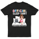 Gift For Women,Cat Lovers,Cat Mom,Pet Lovers,Pet Mom - Cat Mom Official Sleep Shirt - Personalized T Shirt
