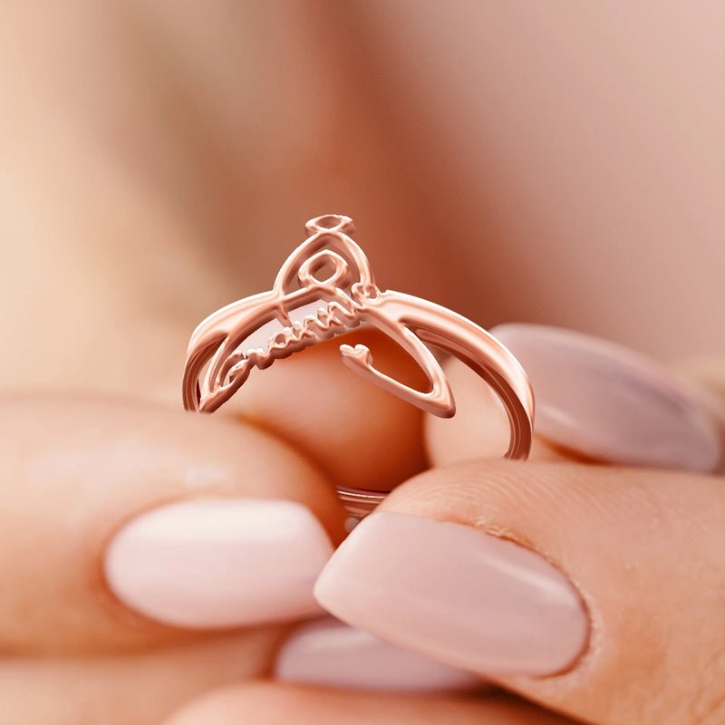 Gift For Women,Gift For Mother,Love,Gift For Grandma - Celtic Motherhood Symbol - Personalized Custom Shaped Ring
