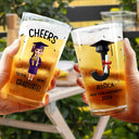 Gift For Boyfriend,Gift For Girlfriend,Gift For Yourself,Gift For Men,Gift For Women,Gift For Son,Gift For Sibling,Gift For Sisters,Gift For Brothers,Gift For Bestie,Graduation,Happy,Icon - Cheers To The New Graduate - Personalized Beer Glass