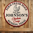 Funny,Farm,Gift For Yourself,Gift For Women,Gift For Men - Chicken Coop Farm Fresh Eggs - Personalized Custom Shaped Metal Sign