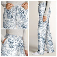 Dog Lovers,Pet Lovers,Happy - Chinoiserie Toile Dog - Personalized Pajama Pants