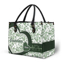 Gift For Mother,Gift For Grandma,Happy - Chinoiserie Toile Grandma Mom - Personalized Leather Bag