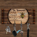 Christian We Will Serve The Lord Personalized Custom Wood Key Holder