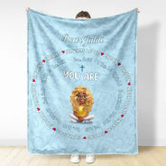Christmas,Christian,Gift For Yourself - Christian Affirmation Bible Verse - Personalized Fleece Blanket, Sherpa Blanket