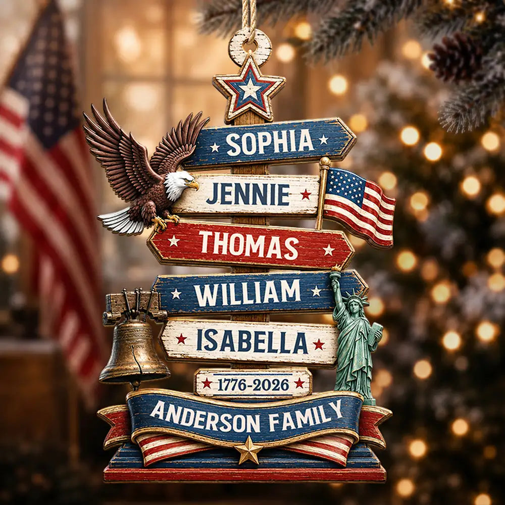 Christmas Standing Tall In Freedom And Love - Personalized Custom Shaped Wooden Ornament
